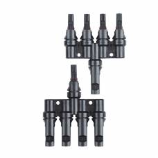 Set De 2 Adaptoare Solare, Klausstech, 4 Intrari, 1000v/dc, 30a, Ip67, -40℃~85℃, Ø4mm, Usor De Folosit, Usor De Instalat, Negru