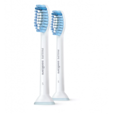 Set De 2 Capete Pentru Periuta Sonica Philips Sonicare S , Rigiditate Foarte Moale, Dimensiune Standard, Indepartare Placa Bacteriana, Alb