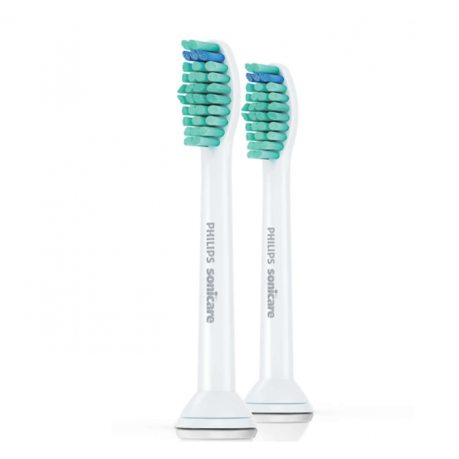 Set De 2 Capete Profesionale Standard Pentru Periuta Sonica Philips Sonicare Proresults,  Curatare Jur-imprejur, Atasare Printr-un Clic, Dimensiuni Standard, Culoare Alb