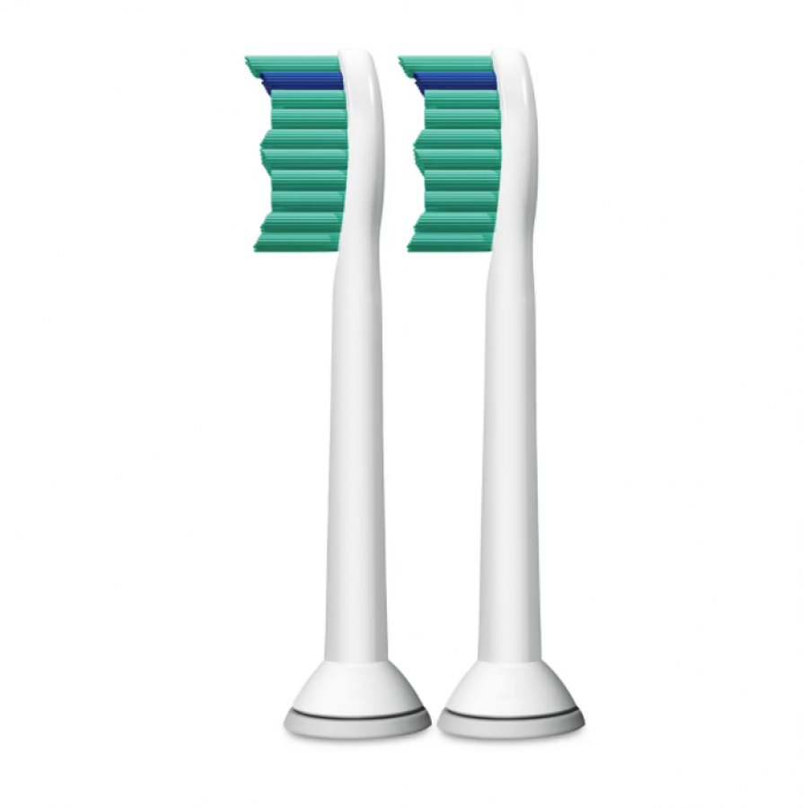 Set De 2 Capete Profesionale Standard Pentru Periuta Sonica Philips Sonicare Proresults,  Curatare Jur-imprejur, Atasare Printr-un Clic, Dimensiuni Standard, Culoare Alb