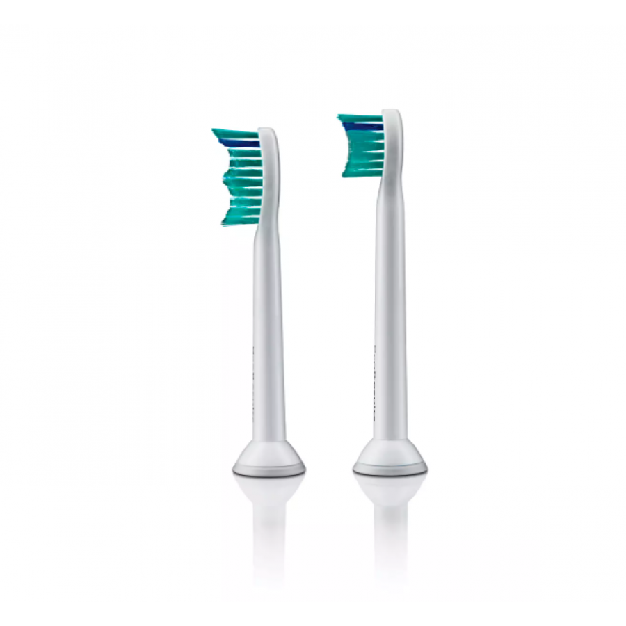 Set De 2 Capete Profesionale Standard Pentru Periuta Sonica Philips Sonicare Proresults,  Curatare Jur-imprejur, Atasare Printr-un Clic, Dimensiuni Standard, Culoare Alb