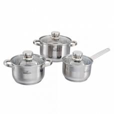 Set De 3 Oale Cu 3 Capace, Inox Inoxidabil, Sticla Termorezistenta, Diametre De 16/18/20 Cm, Capacitate Oale De 2.1/2.9/3.9l, Argintiu Set De 3 Oale Cu 3 Capace, Inox Inoxidabil, Sticla Termorezistenta, Diametre De 16/18/20 Cm, Capacitate Oale De 2.1/2.9/3.9l, Argintiu