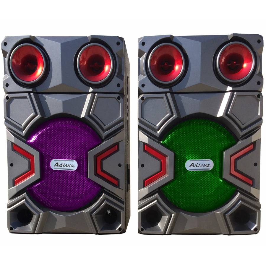 Set De Boxe Audio Ailiang , Putere Rms 360 W , Conectivitate Prin Functia De Bluetooth, Intrare Auxiliar 3,5 Mm , 2 Intrari Microfon , Carcasa Rezistenta , Materiale De Inalta Calitate , Argintiu