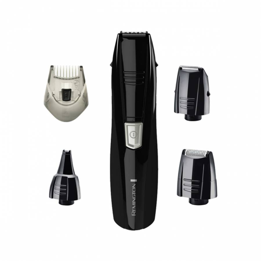 Set De Ingrijire Personala Cu Lame Din Otel, Lame Cu Auto-ascutire, 3 Capete Detasabile, Husa Pentru Depozitare, Functioneaza Cu Baterii, Design Modern, Culoare Negru