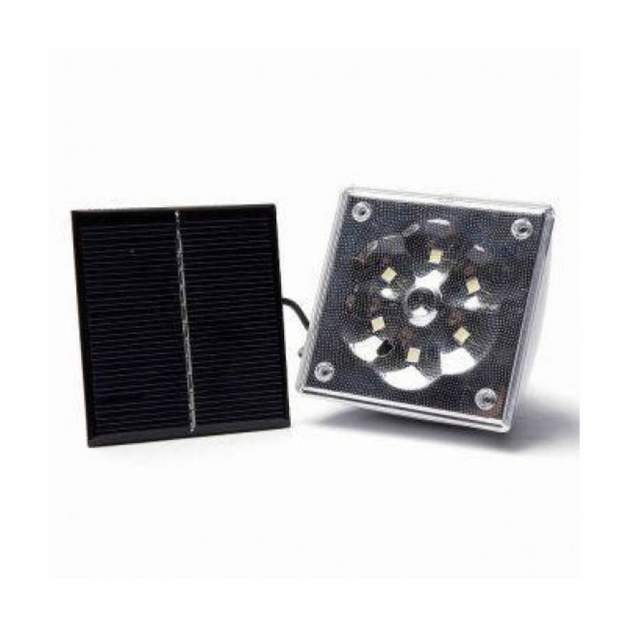 Set Lampa Solara Cu Panou De Reincarcare Inclus, Telecomanda Inclusa, 6 Led-uri, 3 Nivele De Ajustare, Design Compact, Culoare Alb