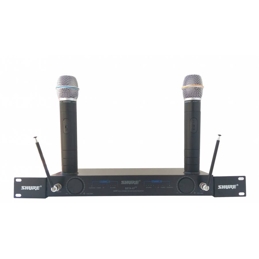 Set Microfoane Profesionale Wireless Uhf  Beta 87 Cu Receiver