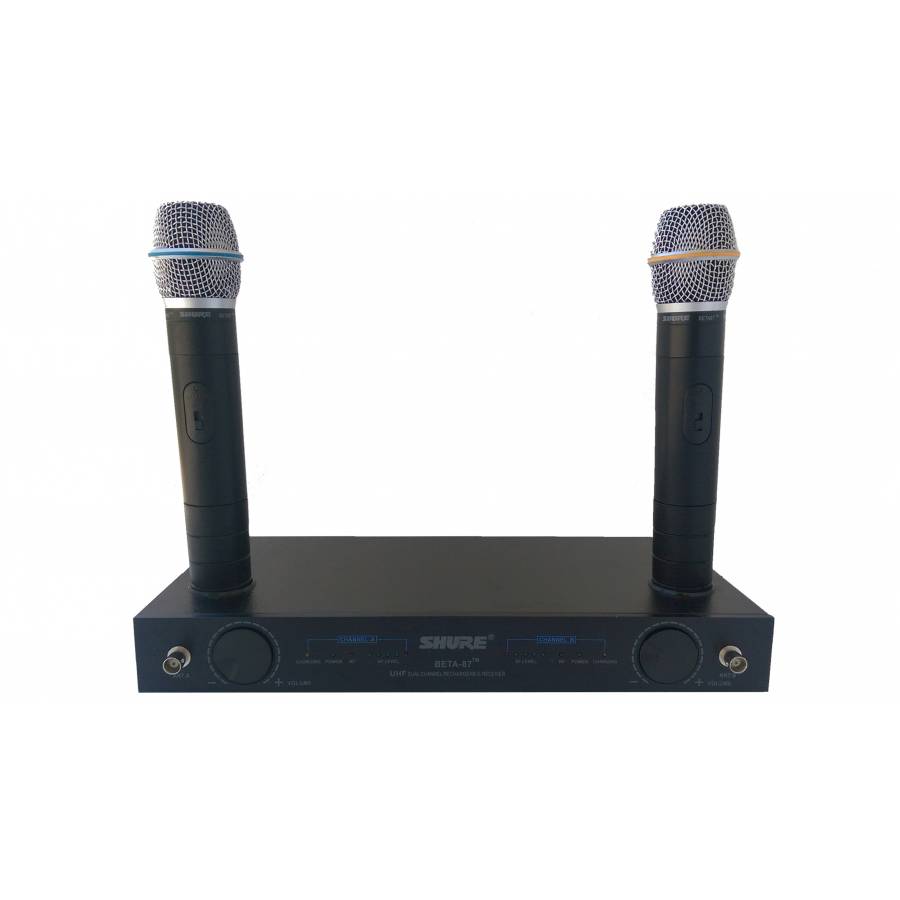 Set Microfoane Profesionale Wireless Uhf  Beta 87 Cu Receiver