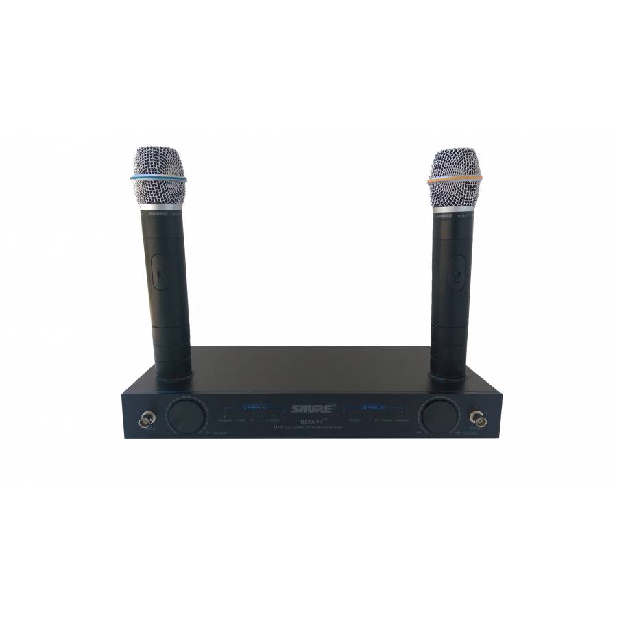 Set Microfoane Profesionale Wireless Uhf  Beta 87 Cu Receiver