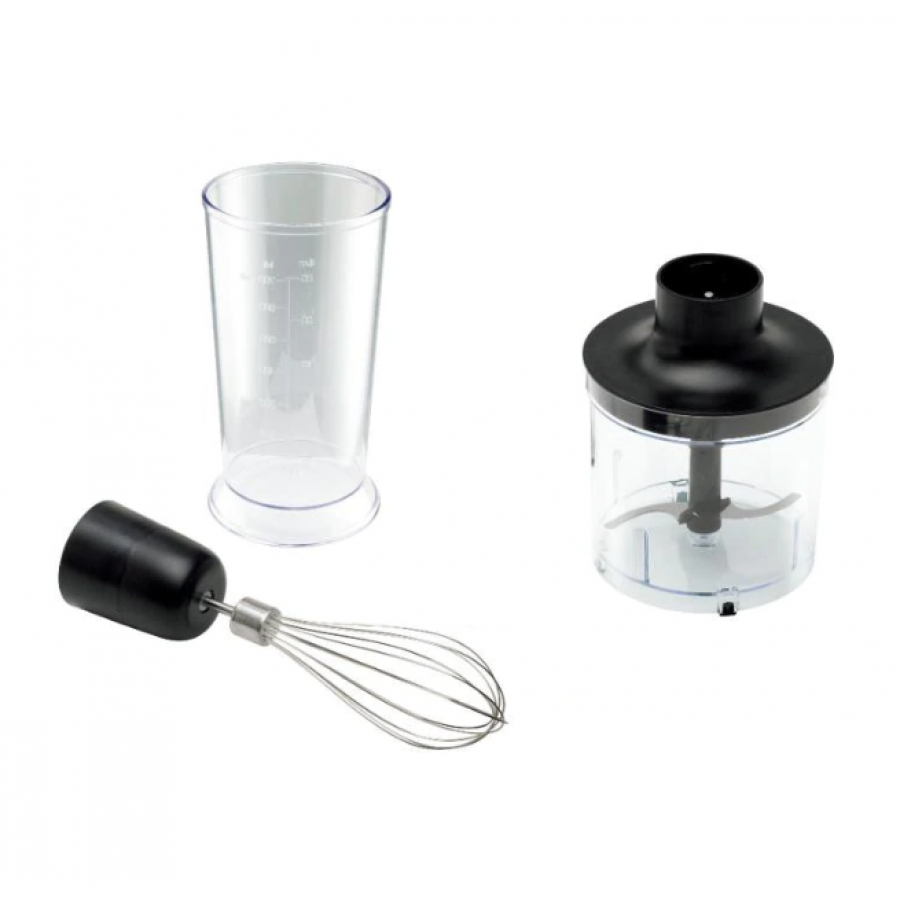 Set Mixer Profesional Cu Putere 600 W, Tip Vertical, 2 Trepte De Viteza, Maner Ergonomic, Curatare Usoara, Cutite Din Otel Inoxidabil, Design Modern, Culoare Negru