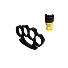 Set Pumnal Tip Box Si Spray Nato Klausstech, Pumnal De 0.5 Cm Grosime, Spray Cu Jet Disperasat, Iritant Lacrimogen, Negru