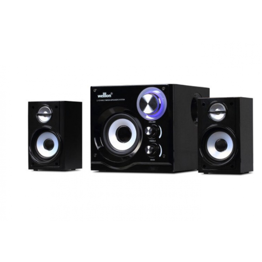 Sistem Audio Klausstech, 2.1, 35 W, Sd Card, Usb, Dvd, Control Bass Si Treble, Sunet Clar Si Puternic, Design Compact Si Ergonomic, Usor De Folosit, Negru