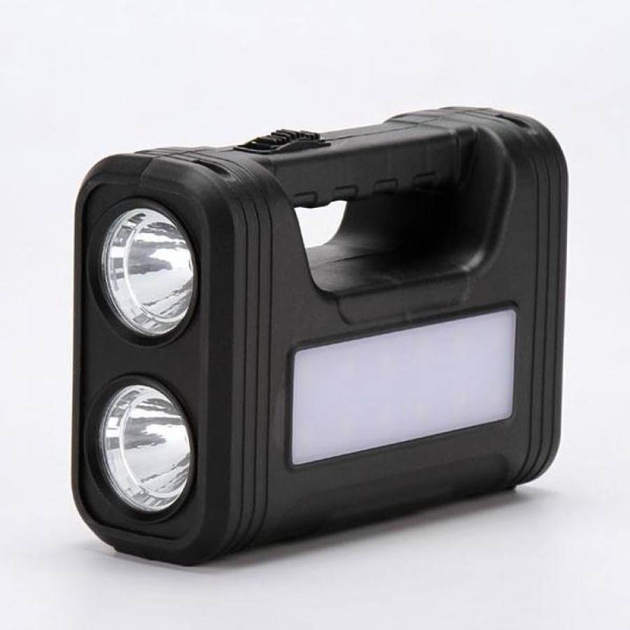 Sistem De Iluminare Solara , Cu Lumini Led, Port Usb , Abs Din Material Plastic ,  3 X Becuri Lumina Led , Negru