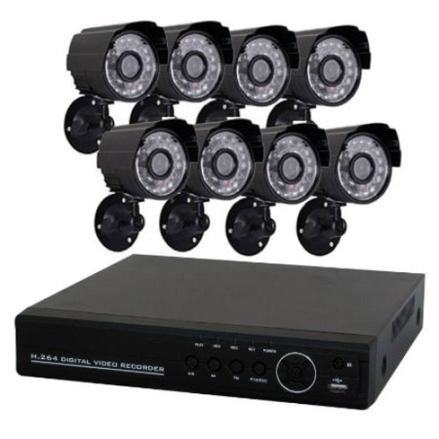 Sistem KlaussTech De Inregistrare 8 Camere Video Cctv, 800 Linii, Alimentare Priza, Internet, Interior/exterior, Telecomanda