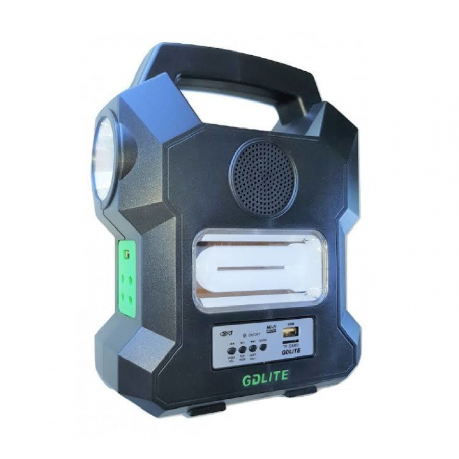 Sistem Profesional De Iluminare Led, Incarcare Solara, 3 Becuri Led, Radio Fm, Slot Microsd, Bluetooth, Destinat Pentru Camping, Petreceri In Aer Liber, Drumetie, Pescuit, Negru