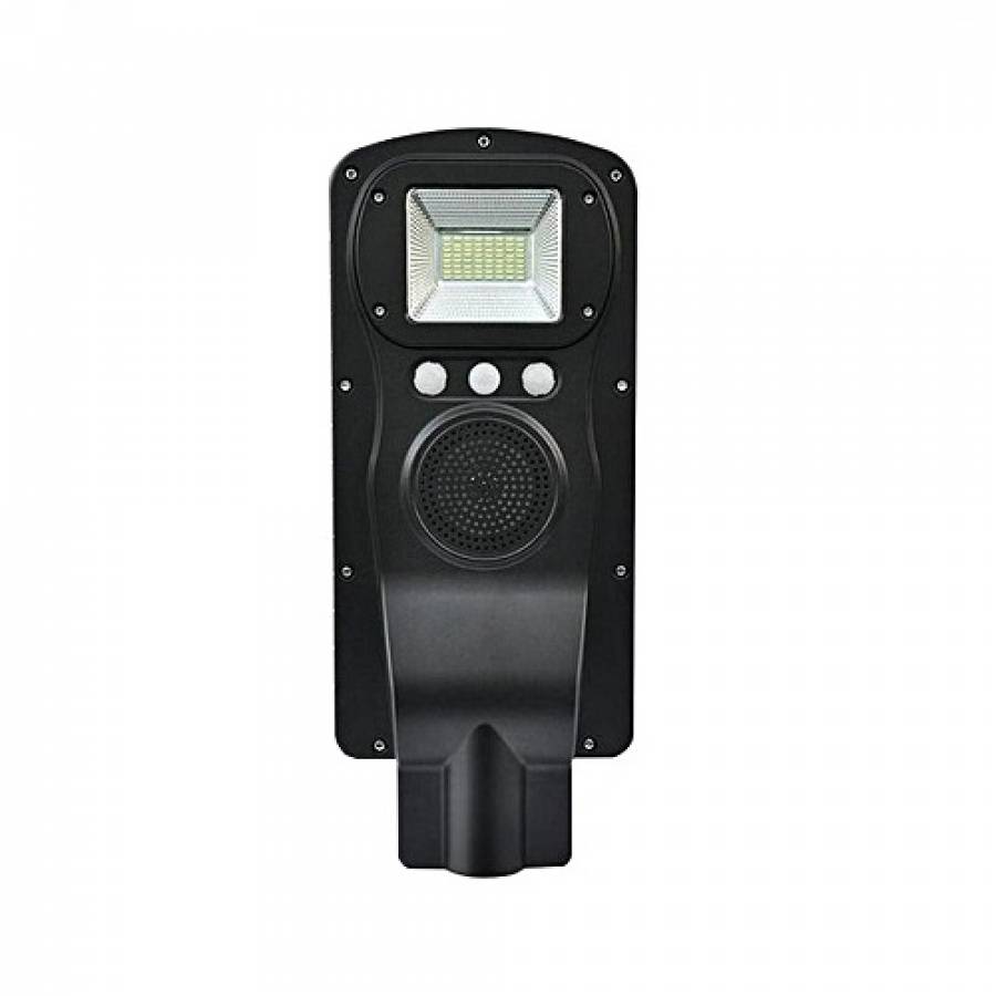 Sistem Solar KlaussTech Cu Difuzor Audio Bluetooth,  Lampa Stradala , Putere 60 W , Luminozitate 800lm