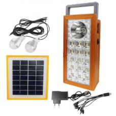 Sistem Solar De Iluminare Led Cu 3 Becuri, Functie Incarcare Solara, Lampa Portabila Inclusa, Material Plastic Abs, Tensiune Alimentare 220 V, Lumina Rece, Modern