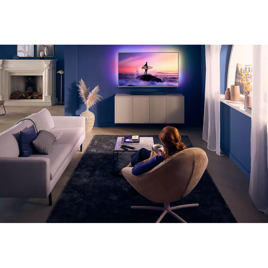 Soundbar 2.1 Philips Compatibil Cu Dts Play-fi, Dolby Audio, Asistenti Vocali, Subwoofer Integrat, Chromecast Incorporat, Spotify Connect, 120w, Dolby Digital, Negru