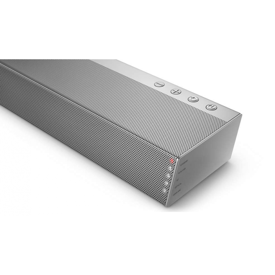 Soundbar Philips 2.1 Ch Subwoofer Integrat, 140 W, Hdmi Arc, Dolby Audio, Conexiune Bluetooth 4.2, Montare Pe Perete, Easylink, Argintiu