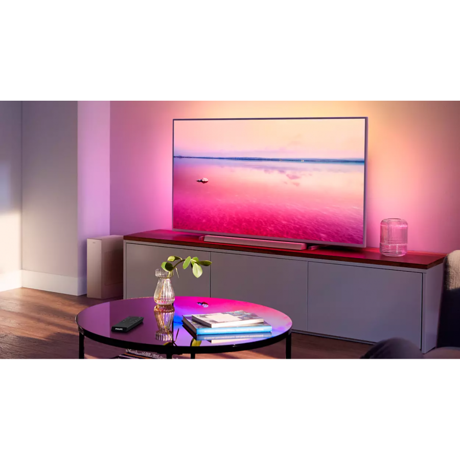 Soundbar Philips 2.1 Ch Subwoofer Integrat, 140 W, Hdmi Arc, Dolby Audio, Conexiune Bluetooth 4.2, Montare Pe Perete, Easylink, Argintiu