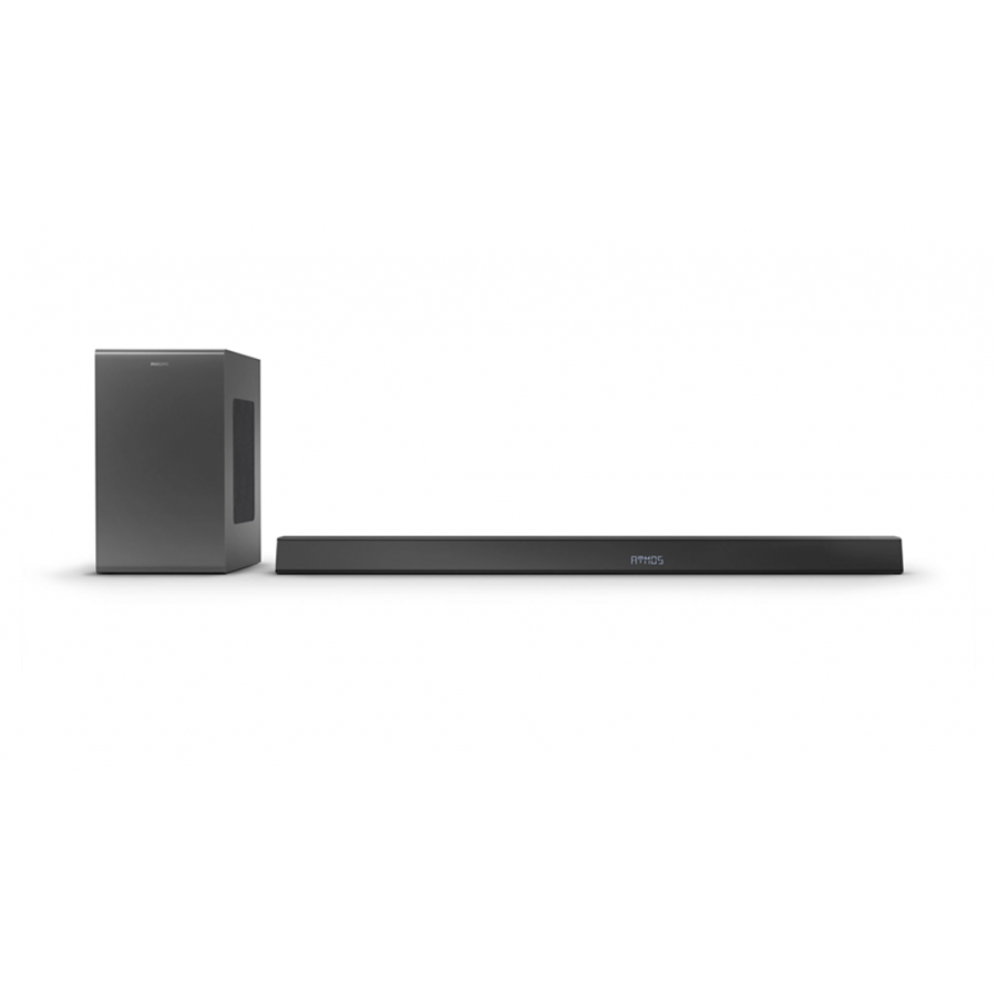 Soundbar Philips 3.1.2 Cu Subwoofer Wireless, Tehnologie Dolby Atmos, 600 W, Compatibil Cu Dts Play-fi, Asistenti Vocali, Woofer 8, Negru