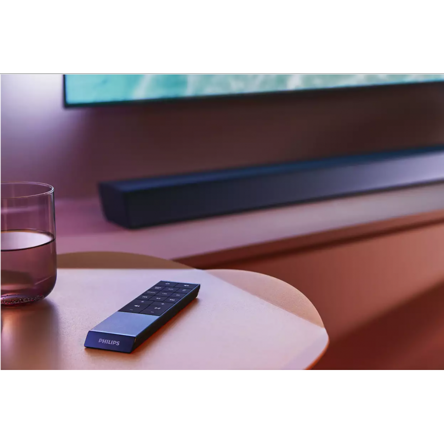Soundbar Philips 3.1 Cu Subwoofer Wireless Si Compatibila Cu Dts Play-fi, 1 Woofer De 6,5, 300 W Rms, Dolby Atmos, Google Asistant/alexa, Negru