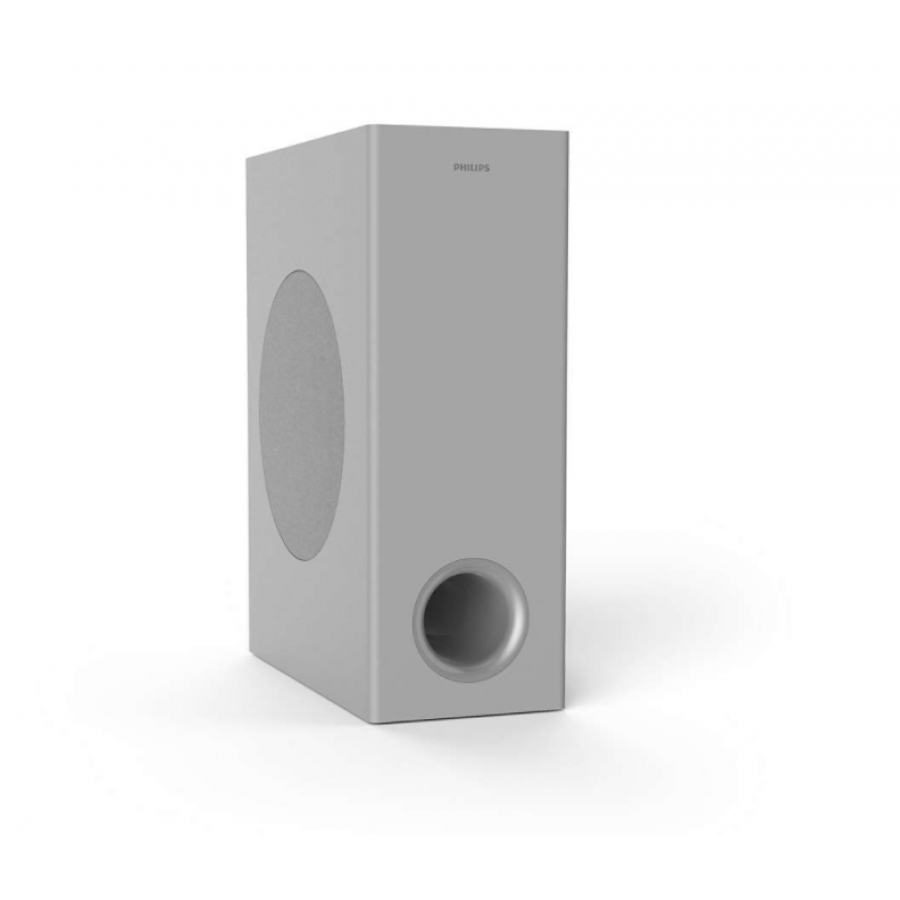 Soundbar Philips Cu Subwoofer Wireless 3.1 Ch, Tehnologie Audio Dolby Digital, Putere 300 W, Iesire Hdmi Arc, Bluetooth, Montare Pe Perete, Telecomanda, Gri