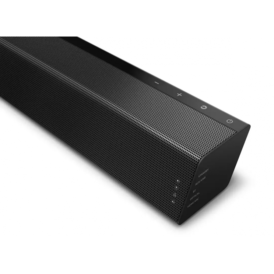 Soundbar Philips Cu Tehnologie Dolby Audio, Subwoofer Wireless 2.1 Ch, Hdmi Arc, 300 W, Woofer De 6,5, Bluetooth, Dolby Digital Plus, Negru
