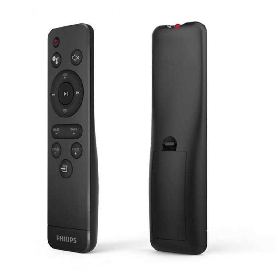 Soundbar Profesional Philips Cu Asistent Google, Conectivitate Bluetooth, Subwoofer Wireless 2.1 Ch, Dolby Digital, 15 W X 4 Plus 60 W, Telecomanda, Negru