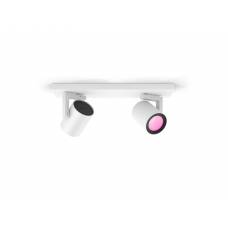 Spot Bec Led Gu10 Luminos, Design Dublu, Philips, Compatibilitate Bridge/bluetooth, Metal, Contemporan, 700 Lm, 15000 Ore, Ip20, Alb