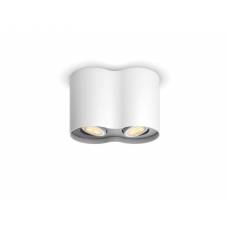 Spot Dublu Led Gu10 Philips, Tehnologie Bluetooth, Variator Inclus, Material Metal, 700 Lm, 15000 Ore, Putere 5 W, Izolatie Dubla, Ip20, Alb