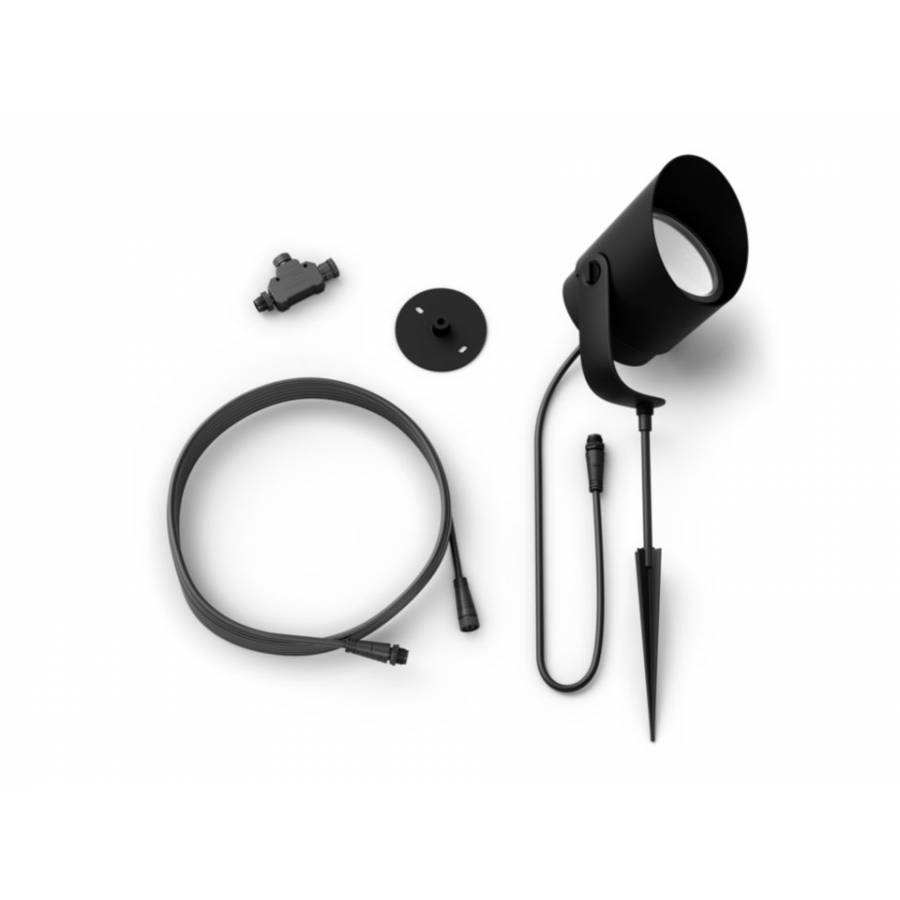 Spot Led De Exterior Philips, Flux Luminos 1050 Lm, Putere Bec 15 W, Protectie Ip65, Autonomie 25000 Ore, Material Metal, Culoare Negru