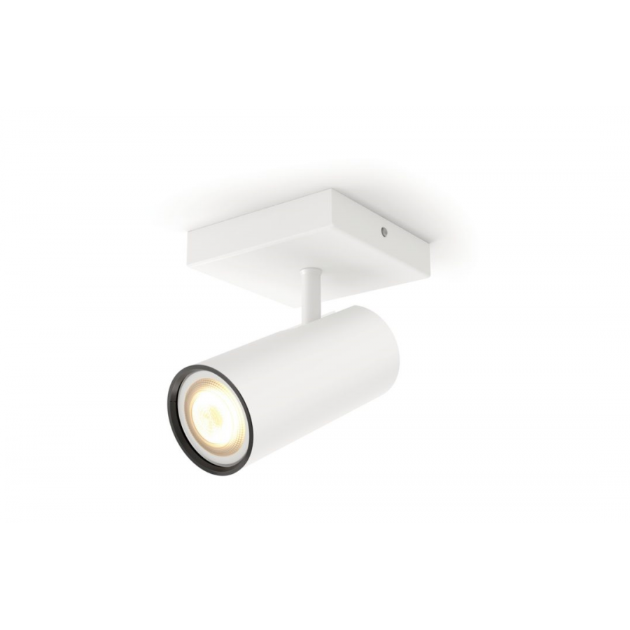 Spot Led Luminos Orientabil Cu Ambianta Calda Philips, Soclu Gu10, Flux 350 Lm, Alimentare 230 V, 50 60 Hz, Ip20, Putere 5 W (5.5w), Alb