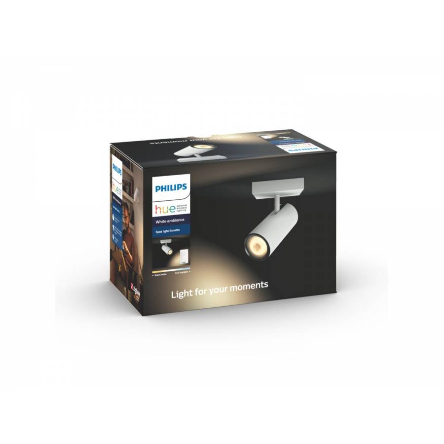 Spot Led Luminos Orientabil Cu Ambianta Calda Philips, Soclu Gu10, Flux 350 Lm, Alimentare 230 V, 50 60 Hz, Ip20, Putere 5 W (5.5w), Alb