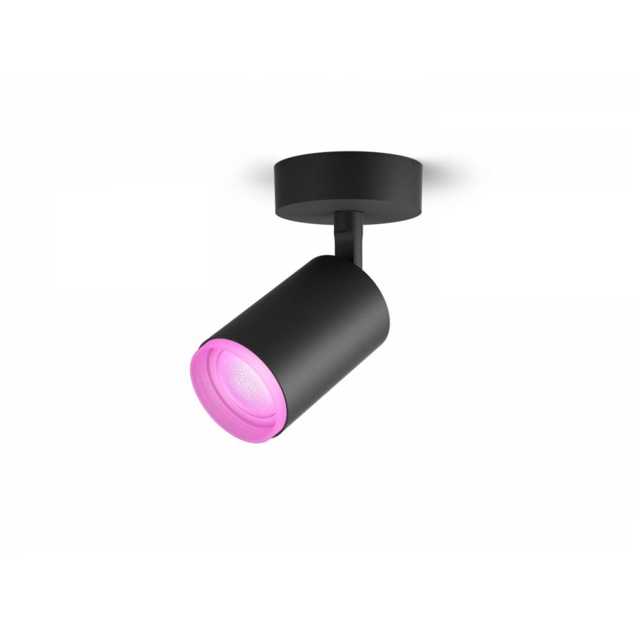 Spot Luminos Led Gu10, Compatibilitate Bluetooth/bridge, Philips, Stil Contemporan, Material Metal, 350 Lm, 5.7 W, Ip20, Negru