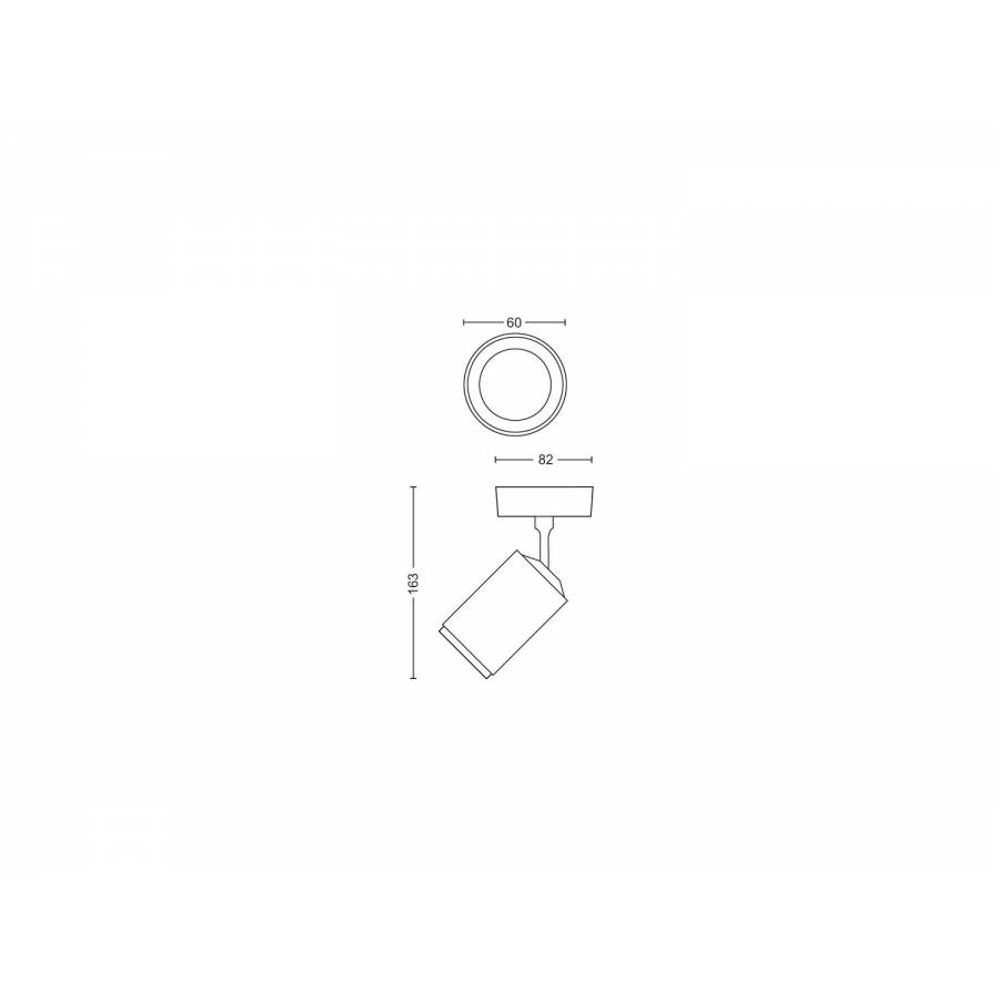 Spot Luminos Led Gu10, Compatibilitate Bluetooth/bridge, Philips, Stil Contemporan, Material Metal, 350 Lm, 5.7 W, Ip20, Negru