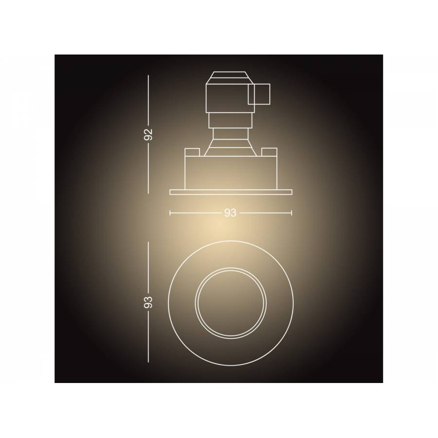 Spot Luminos Philips Cu Bec Led Gu10 Cu Lumina Alba, Control Bluetooth / Voce, 350 Lm, 15000 Ore, 50 60 Hz, Ip44, 5.5 W, Alb