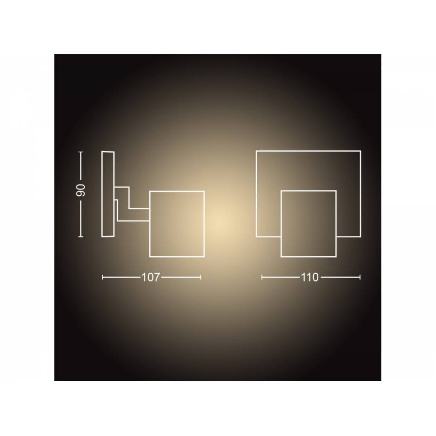Spot Philips Pentru Prelungire, Bec Led Gu10, Functionare Cu Bridge, Bluetooth, Aluminiu, Zigbee Light, 350 Lm, 15000 Ore, 5 W, Culoare  Alb