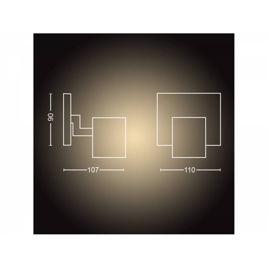 Spot Philips Prelungire Care Include Bec Led Gu10, Functionare Cu Bridge, Bluetooth, Aluminiu, Zigbee Light, 350 Lm, 15000 Ore, 5 W, Negru