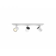 Spot Triplu Ambianta Alba Philips, Led Gu10, Lumina Alba, Utilizare Cu Bluetooth, Aluminiu, Lungime 48 Cm, 1050 Lm, 5 W, Ip20, Alb