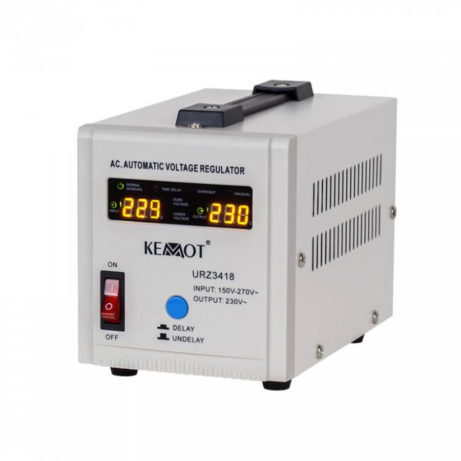 Stabilizator De Tensiune 500va, Monofazata, Eficienta 98%, Temperatura -15 - 45 °c, Operare Intre 0 - 40 ° C, 50/60 Hz, Alb