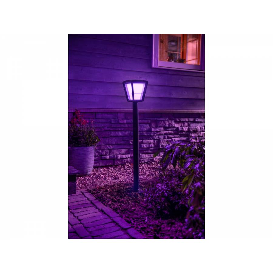 Stalp De Iluminat Philips Pentru Exterior, Material Sticla/aluminiu, Ip44, Contemporan, Eyecomfort, 2000 - 6500 K, 15 W, Impantare, Negru