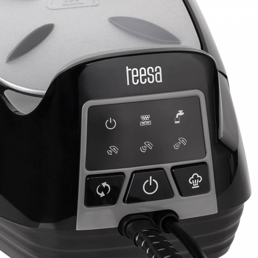 Statie De Calcat Cu Aburi, 2400 W, Talpa Ceramica, Reglarea Temperaturii 70° C - 225° C, Presiune Max. 3,5 Bari Indicator Luminos, Capacitatea Rezervorului 1,2 L, Maner Ergonomic, Design Modern, Negru