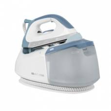 Statie De Calcat Cu Aburi Cu Putere 2000-2400 W, Calcare Verticala, Oprire Automata, Maner Antialunecare, Indicator De Temperatura, Presiune Maxima 6.5 Bar, Talpa Din Ceramica, 1.7 L, Alb