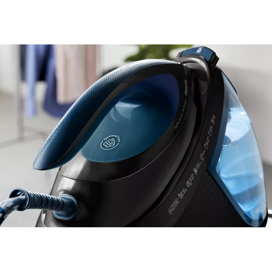 Statie Philips De Calcat Cu Abur Perfectcare Performer, Presiune De 6.5 Bar, Jet De Abur 420 G, Rezervor De Apa 1.8 L, Tehnologie Optimaltemp, Procesor Smart Control, Pompa Silentioasa, Albastru/negru