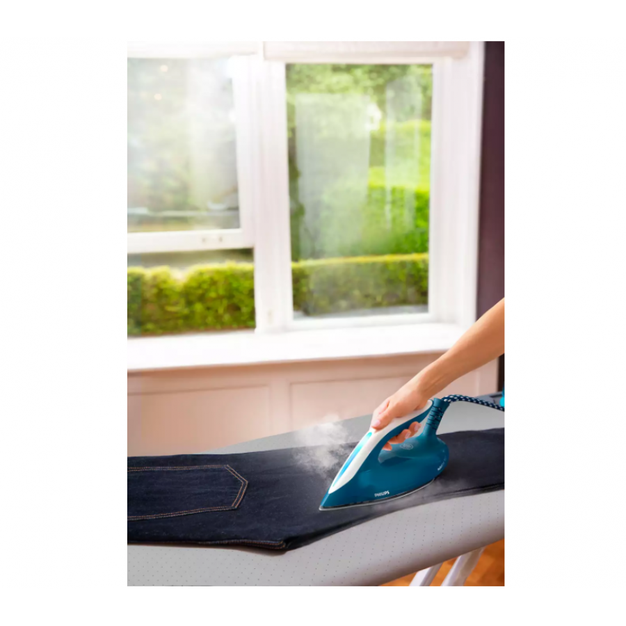 Statie Philips De Calcat Cu Abur Perfectcare, Presiune 7.5 Bari , Rezervor Detasabil 1.8 L, Blocare Siguranta, Jet De Abur 480 G, 2100 W, Talpa Steamglide Advanced, Indicator Luminos, Alb/albastru