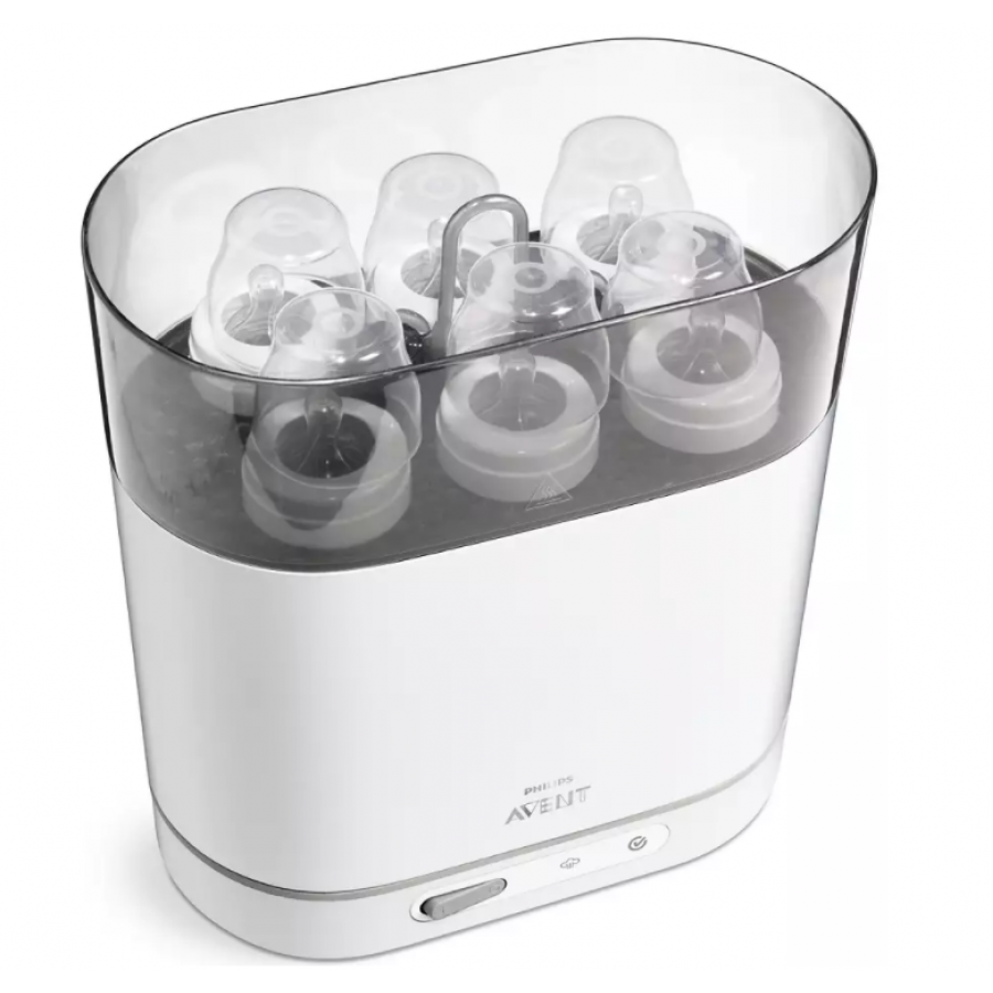 Sterilizator Philips 4 In 1 Electric Cu Abur, Tensiune 220-240 V 50-60 Hz, Etapa 0 - 6 Luni, 650 W, Material Polipropilena, Sterilizare In 6 Minute, Alb