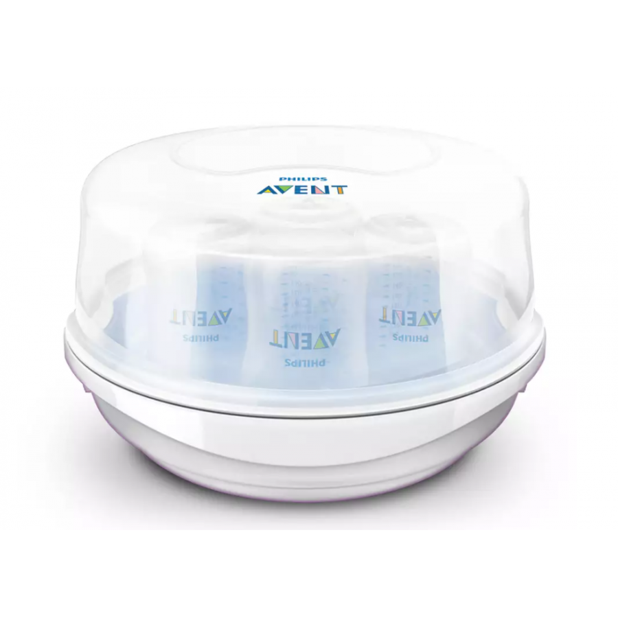 Sterilizator Philips Cu Abur, Capacitate Apa 200 Ml, Etapa 0 - 6 Luni, 500 - 1850 W, Sterilizare Rapida, Design Compact, Alb