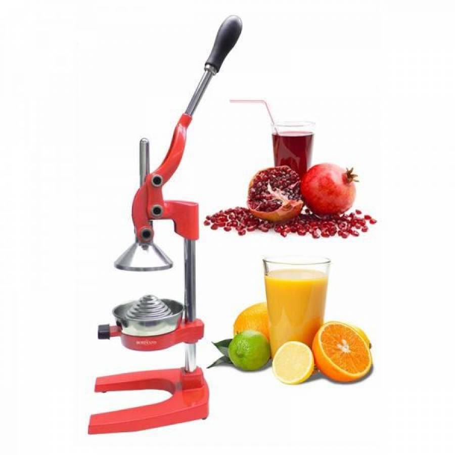 Storcator Manual Klausstech De FructeSi Citrice Si Rodii, Material Din Inox, Simplu De Folosit, Usor De Curatat, Material Fonta, Sita Din Inox, Culoare Argintiu/portocaliu