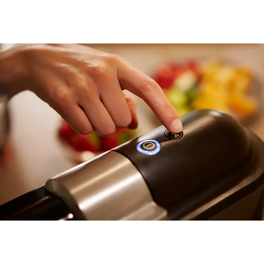 Storcator Philips De Fructe Prin Presare La Rece, Design Subtire Si Metalic, 200 W, Cablu 1 M, Capacitate Vas 1l, 300 Rpm, Tensiune 220 - 240 V, Negru