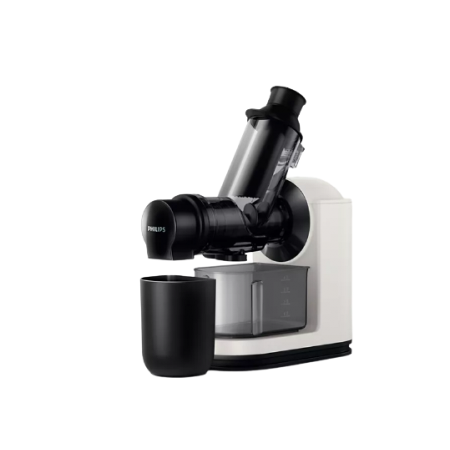 Storcator Prin Presare La Rece Philips Viva Collection, 150 W, 100 Rpm, Capacitate Vas 1 L, Lungime Cablu 1m, 220 - 240 V, Lavabil, Curatare Usoara,pornit/oprit, Negru